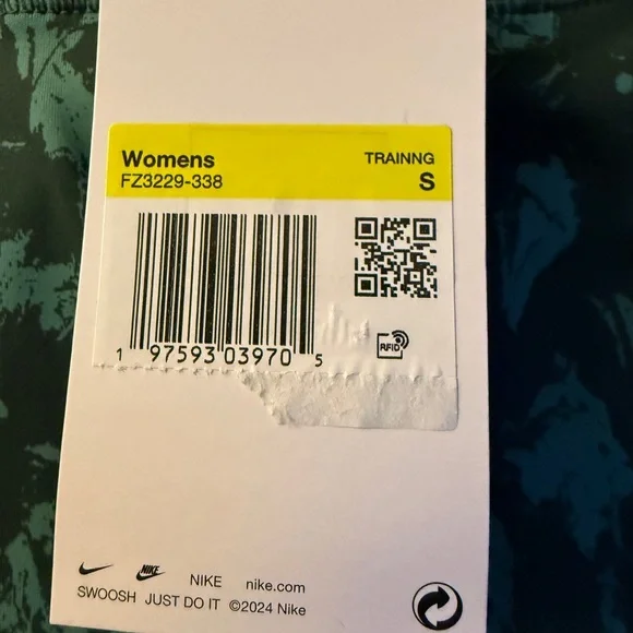 Nike One Dri-FIT High-Waisted 7/8 Printed Leggings FZ3229-338 - Picture 5 of 8